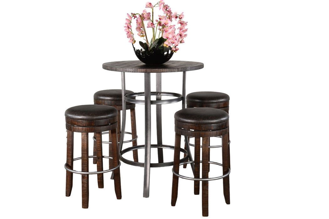 Metal Frame Round Pub Set