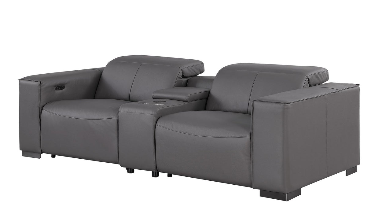 1208 - Dual Power Reclining Console Loveseat