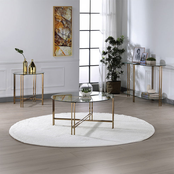 Veises - End Table - Champagne