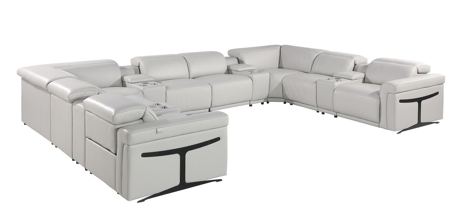 1126 - 12-Piece U-Shaped Sectional Sofa In With 4 Power Recliners & Power Headrests
