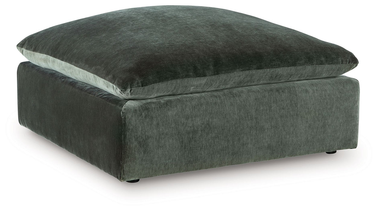 Carriage View - Oversized Accent Ottoman - Jade