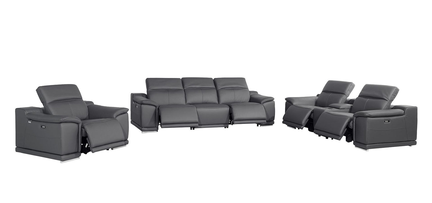 9762 - 7-Piece Modular Power Reclining Sofa, Loveseat And Chair Set With 5 Power Recliners In