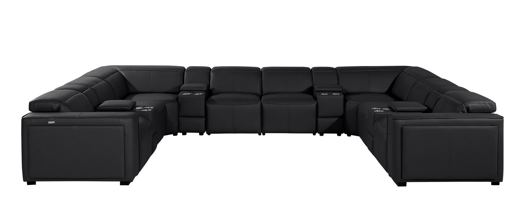 1224 - 12-Piece U-Shaped Sectional Sofa In With 4 Power Recliners & Power Headrests