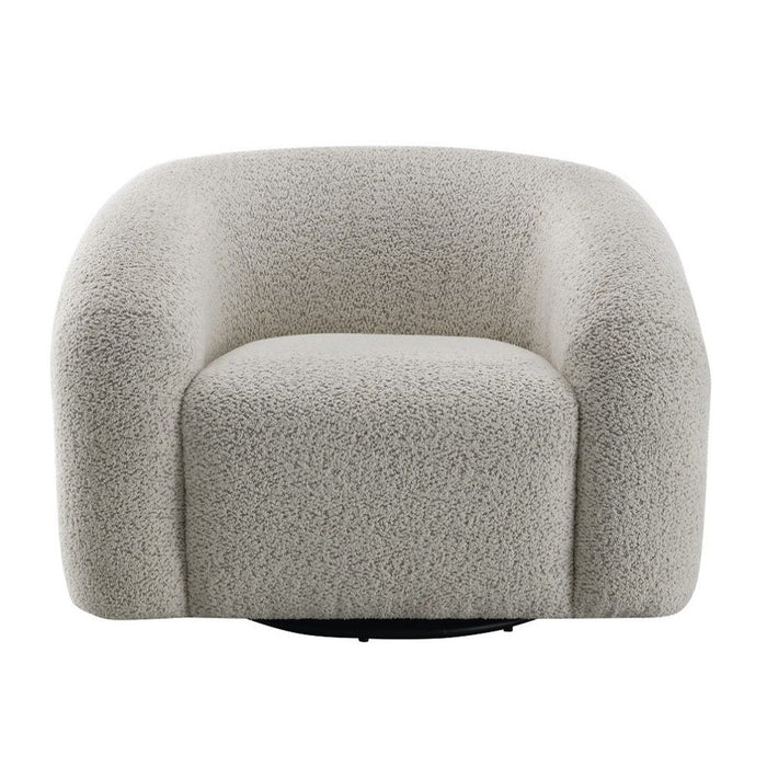 Irma - Chair With Swivel - Gray Boucle