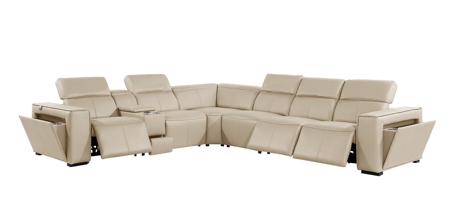 1224 - 7-Piece L-Shaped Sectional Sofa In With 3 Power Recliners & Power Headrests
