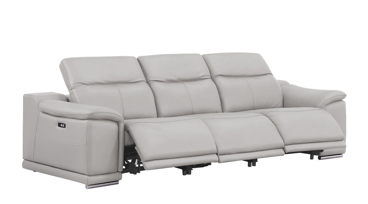 2679 - Power Reclining Sofa, Console Loveseat & Chair Set In Genuine Leather (6 Recliners)
