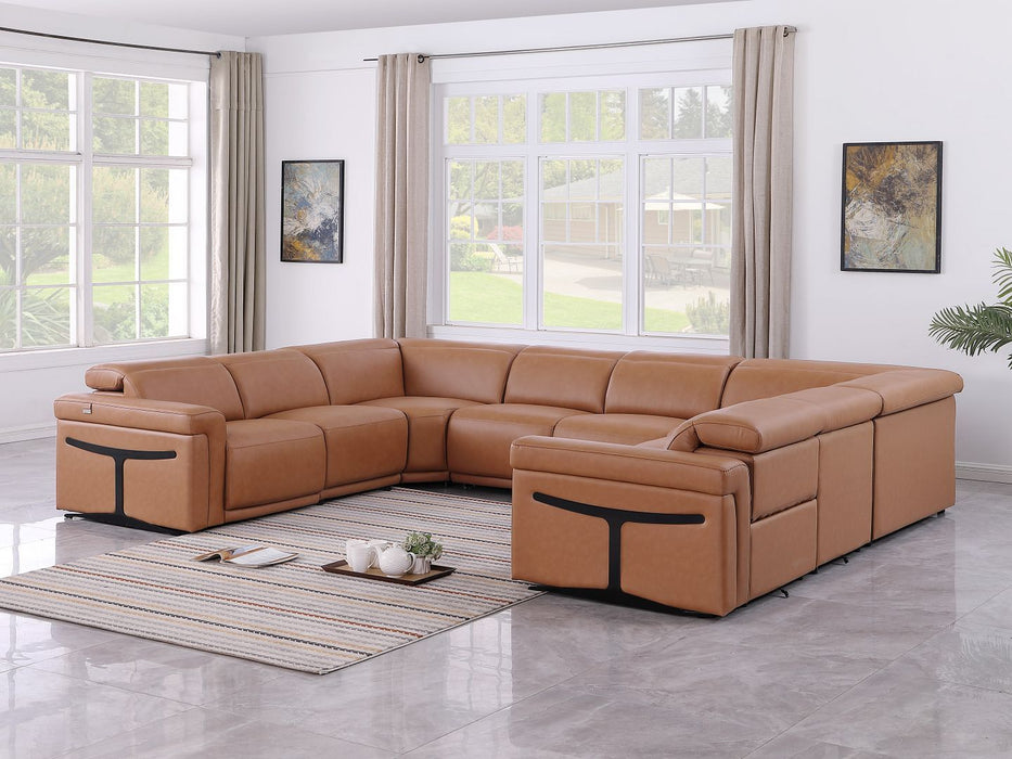1126 - 8-Piece U-Shaped Sectional Sofa In With 4 Power Recliners & Power Headrests