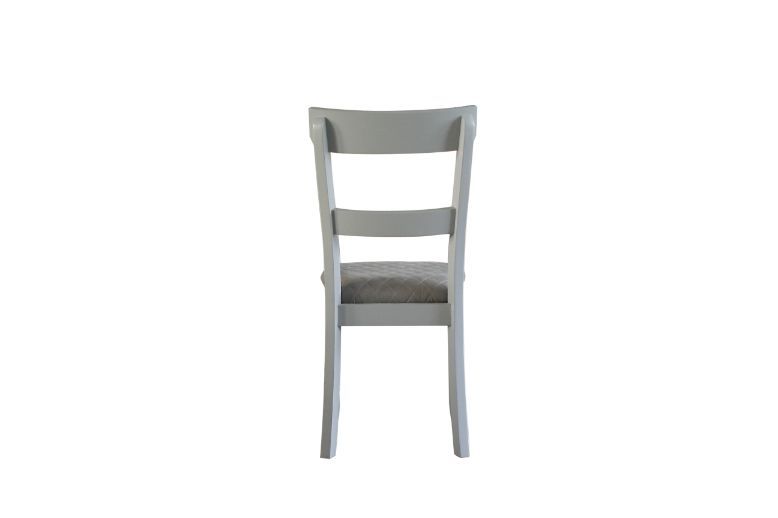 House Marchese - Side Chair (Set of 2) - Two Tone Gray Fabric & Pearl Gray