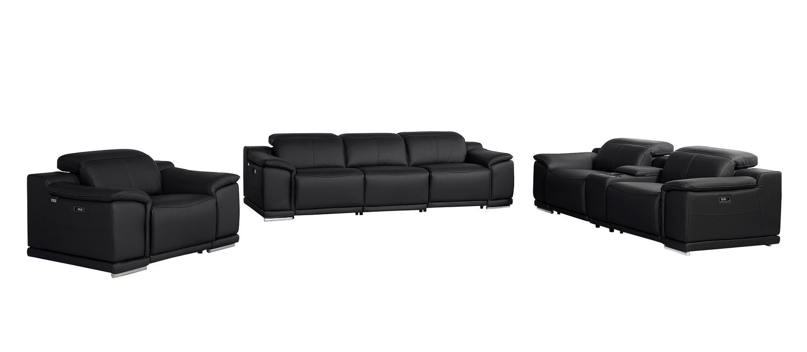 9762 - 7-Piece Modular Power Reclining Sofa, Loveseat And Chair Set With 5 Power Recliners In