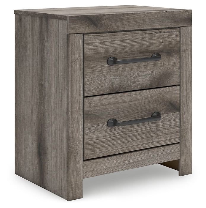 Graystorm - Two Drawer Night Stand - Brown Gray
