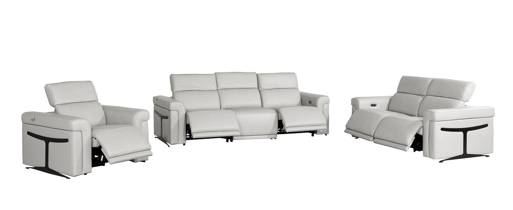 1126 - 6-Piece Modular Power Reclining Sofa, Loveseat & Chair Set In With 5 Power Recliners & Power Headrests