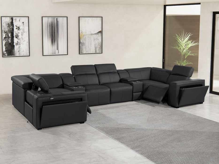 1224 - 8-Piece U-Shaped Sectional Sofa In With 2 Power Recliners & Power Headrests