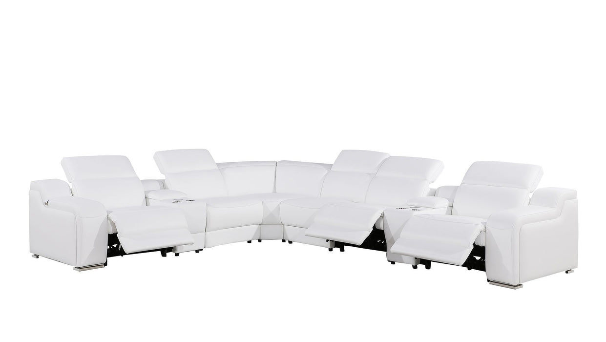 1116 - 8-Piece L-Shaped Sectional Sofa In With 3 Power Recliners & Power Headrests