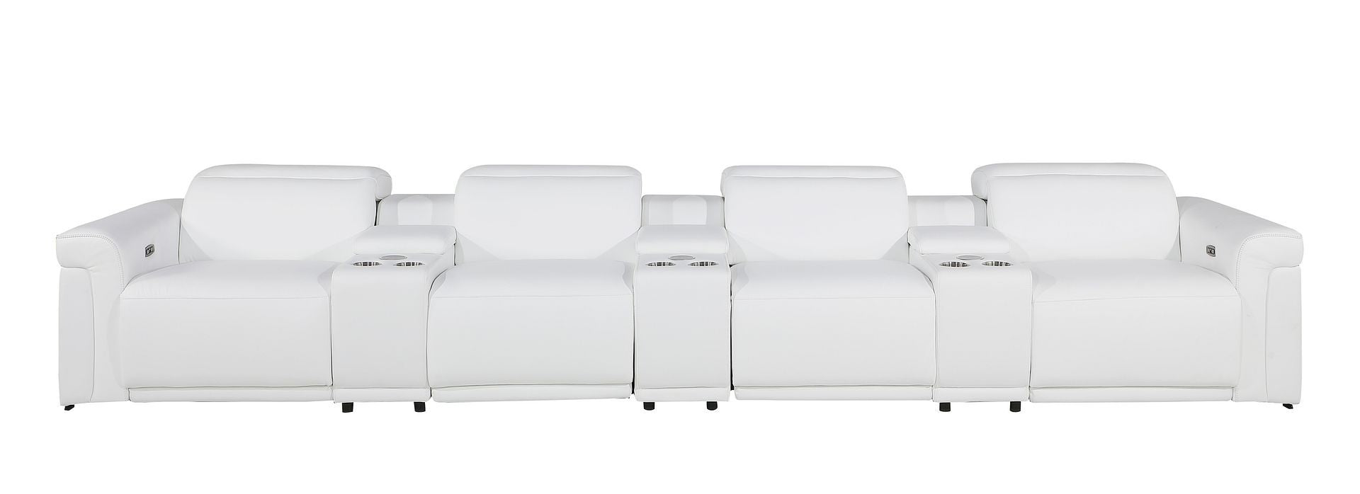 1126 - 7-Piece Modular Power Reclining Sofa In With 4 Power Recliners & Power Headrests