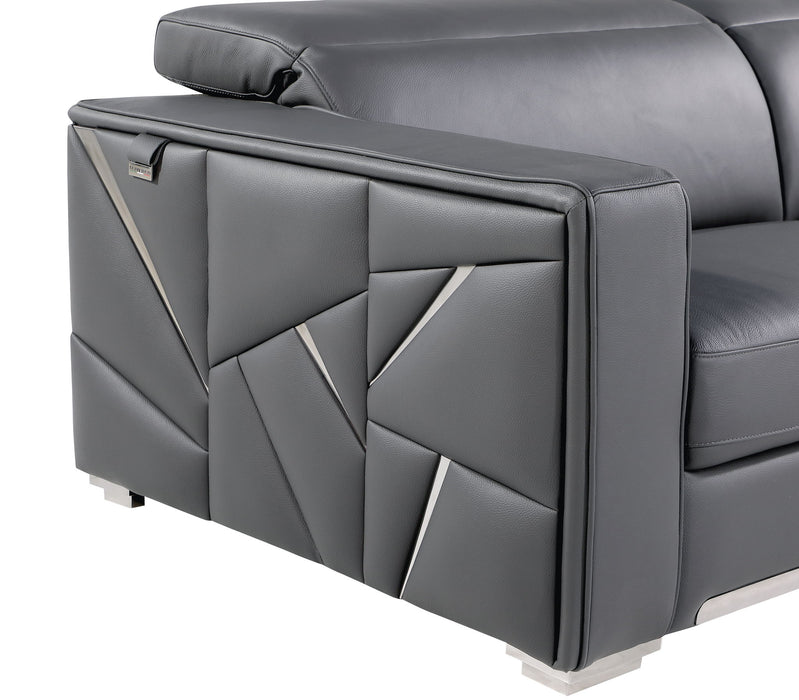 1120 - Top Grain Italian Leather Living Room Set