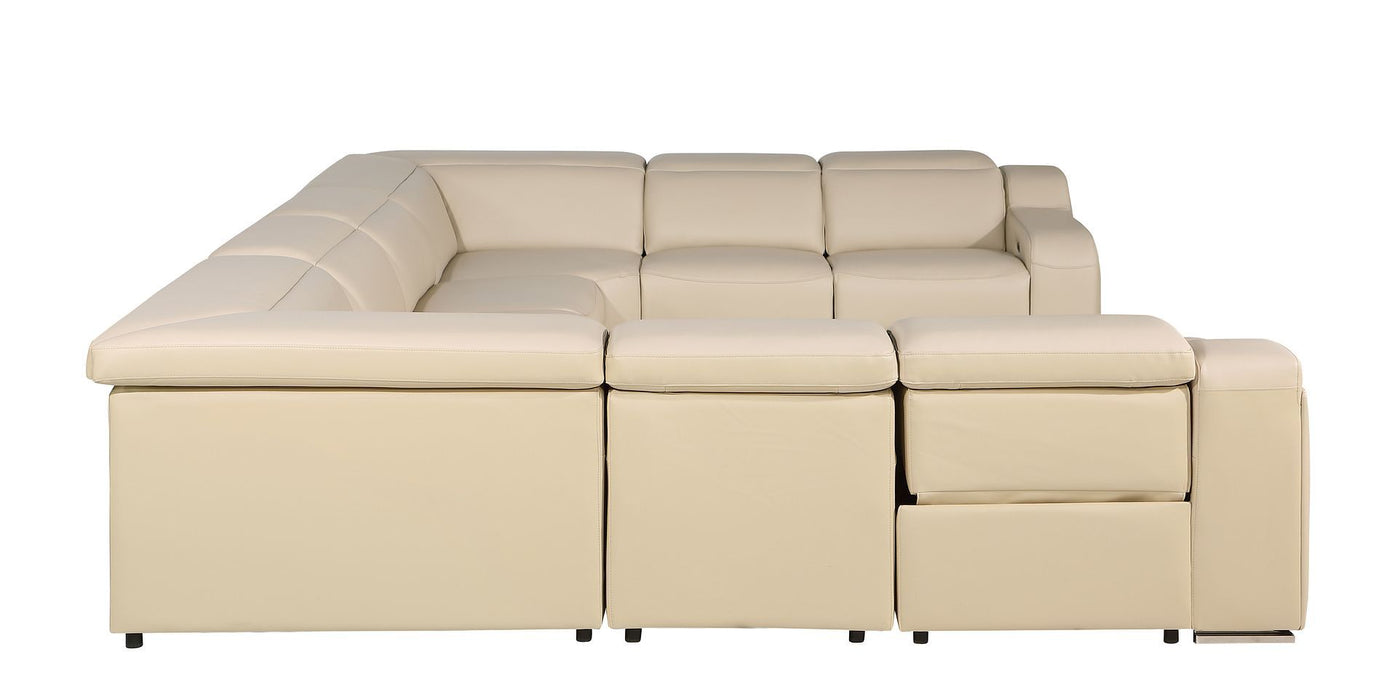 1116 - 8-Piece U-Shaped Sectional Sofa In With 4 Power Recliners & Power Headrests