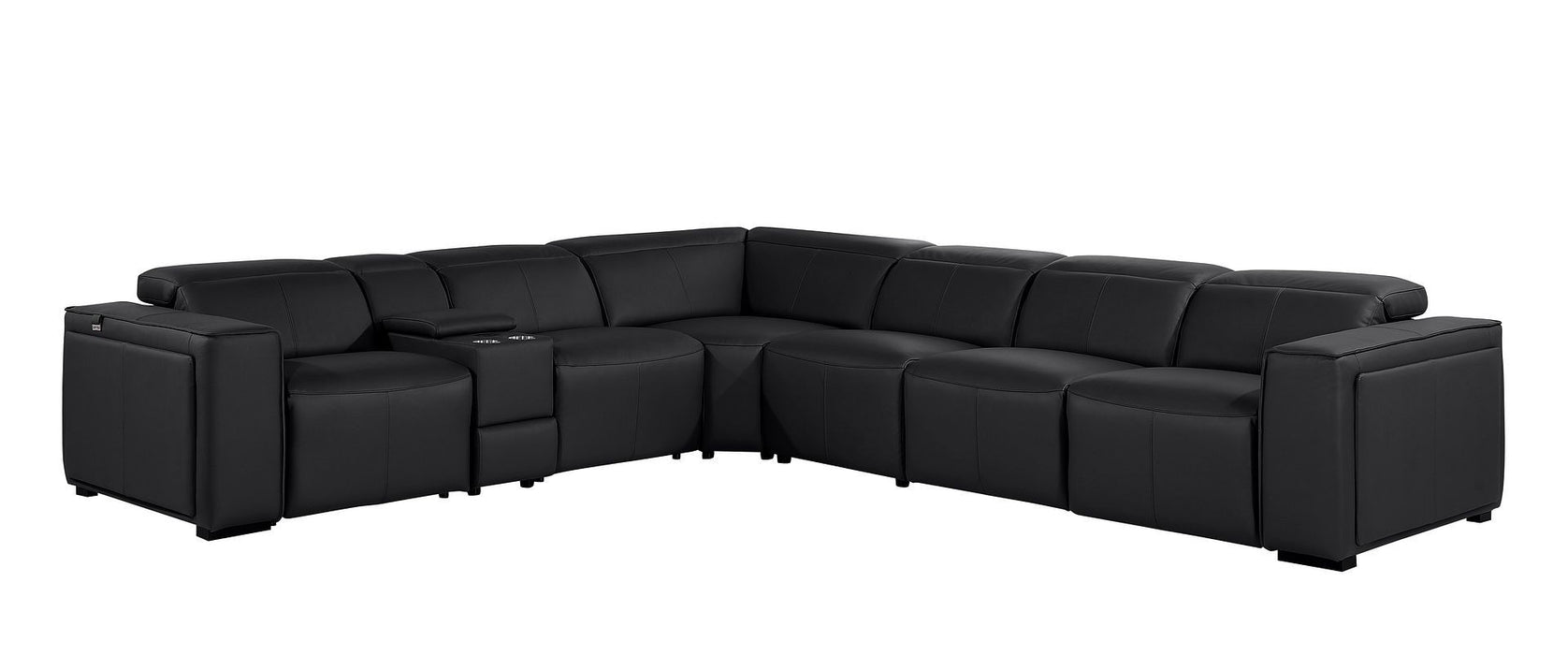 1224 - 7-Piece L-Shaped Sectional Sofa In With 3 Power Recliners & Power Headrests