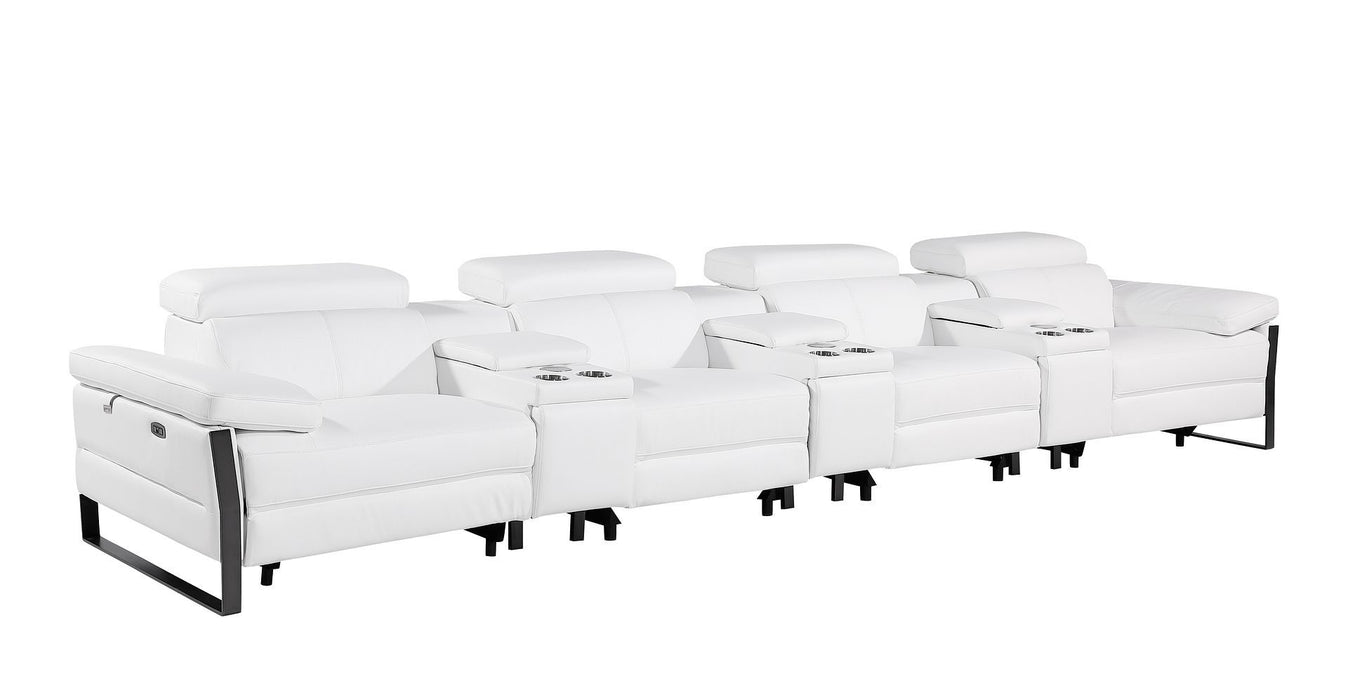 1246 - Modular Power Triple Reclining Triple Console Sofa With Power Reclining Headrests