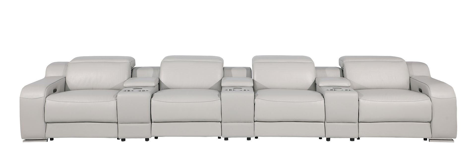 1116 - 7-Piece Modular Power Reclining Sofa In With 4 Power Recliners & Power Headrests
