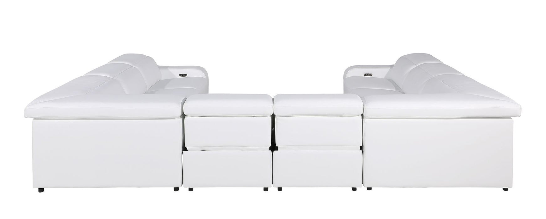 1116 - 8-Piece U-Shaped Sectional Sofa In With 4 Power Recliners & Power Headrests