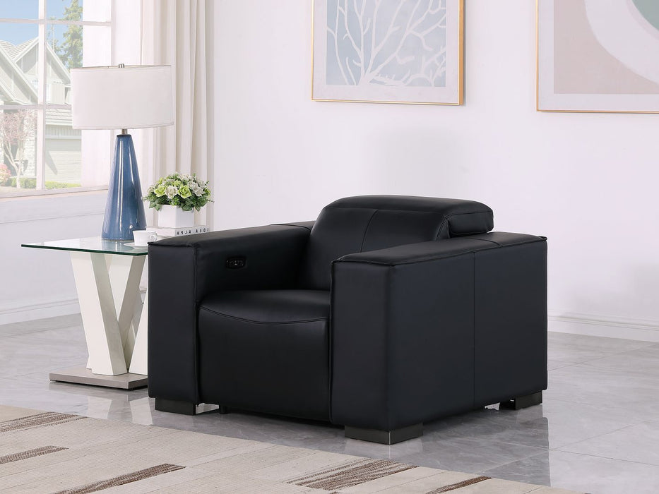 1208 - Leather Power Reclining Chair With Power Headrest