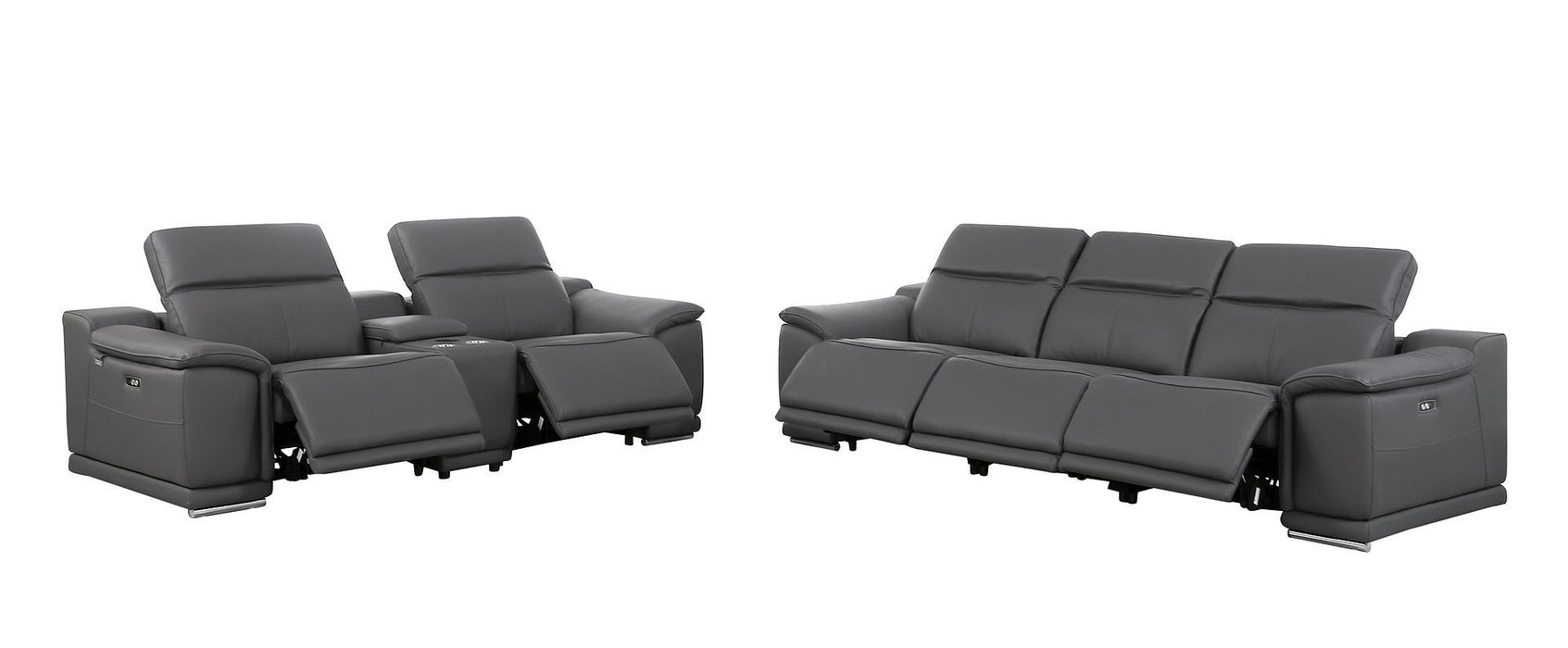 9762 - 6-Piece Modular Power Reclining Sofa And Console Loveseat Set With 5 Power Recliners In