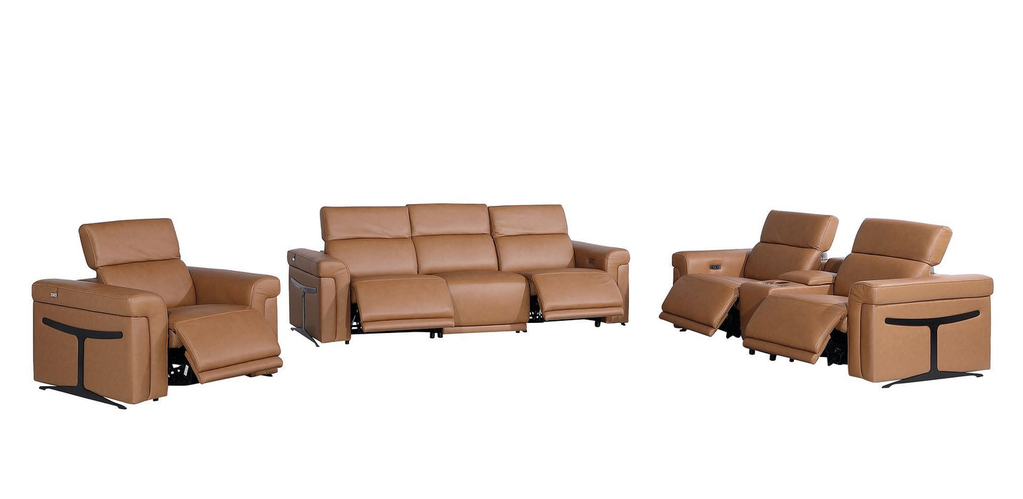 1126 - 7-Piece Modular Power Reclining Sofa, Loveseat & Chair Set In With 5 Power Recliners & Power Headrests