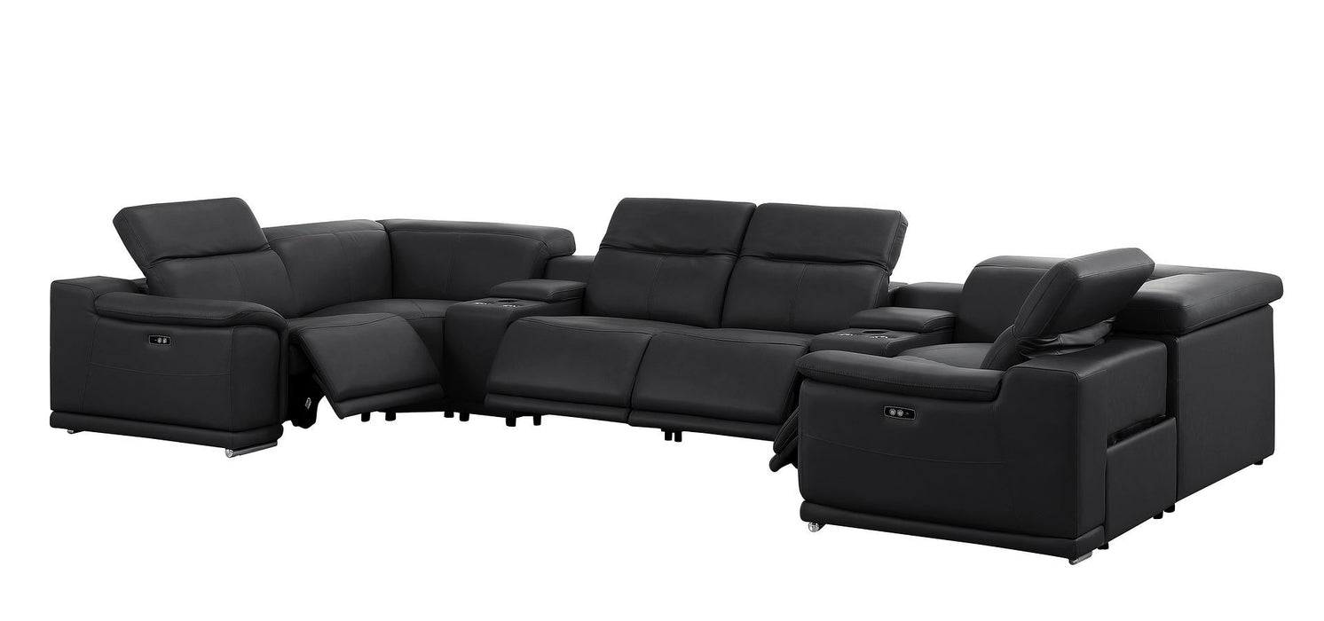 2679 - 8-Piece U-Shaped Power Reclining Sectional In Genuine Leather (4 Recliner)