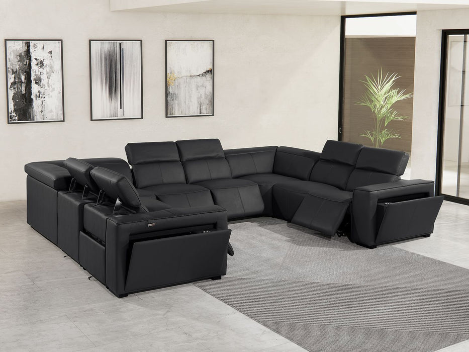 1224 - 8-Piece U-Shaped Sectional Sofa In With 4 Power Recliners & Power Headrests