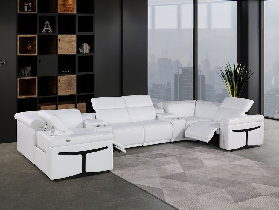 1126 - 8-Piece U-Shaped Sectional Sofa In With 2 Power Recliners & Power Headrests