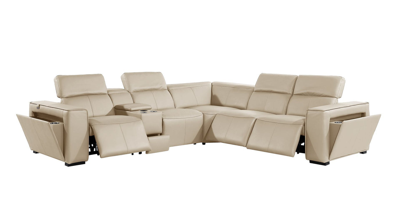 1224 - 6-Piece L-Shaped Sectional Sofa In With 3 Power Recliners & Power Headrests