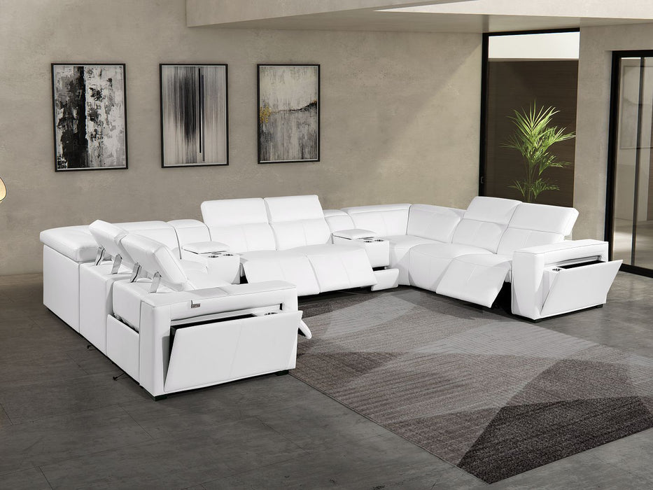 1224 - 10-Piece U-Shaped Sectional Sofa In With 4 Power Recliners & Power Headrests