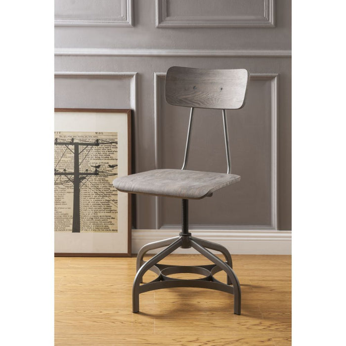 Jonquil - Side Chair With Swivel Set of 2) - Gray Oak & Sandy Gray