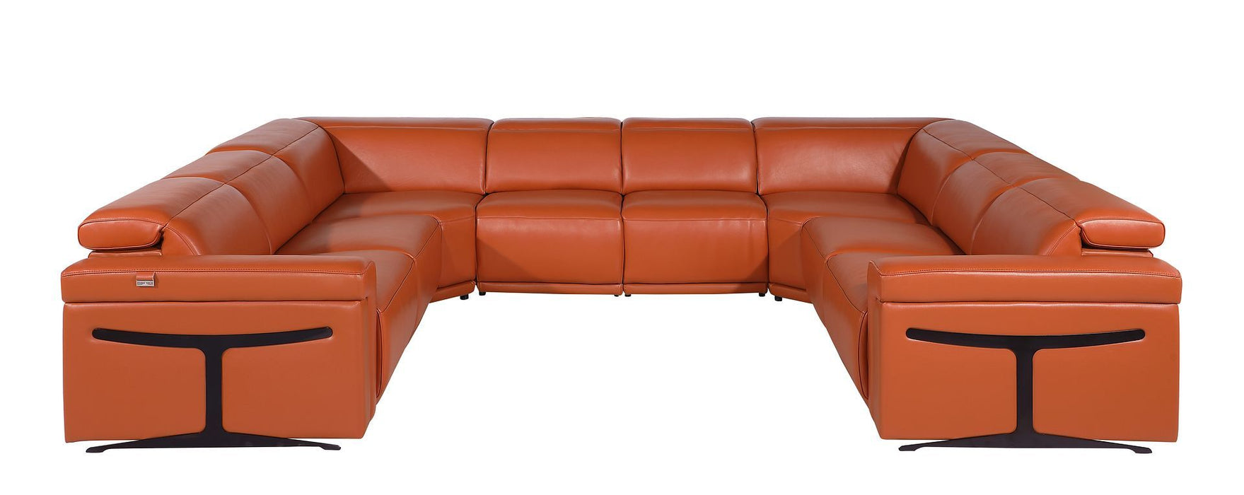 1126 - 8-Piece U-Shaped Sectional Sofa In With 4 Power Recliners & Power Headrests