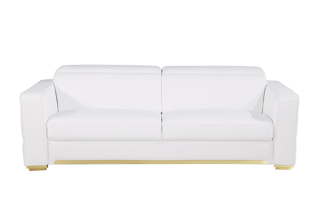 1120 - Top Grain Italian Leather Living Room Set