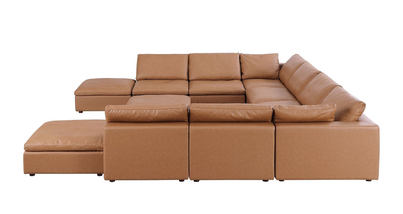 1100 - Top-Grain Italian Leather 11-Piece Sectional With Chaise
