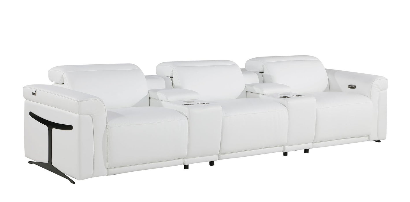 1126 - 5-Piece Modular Power Reclining Sofa In With 3 Power Recliners & Power Headrests