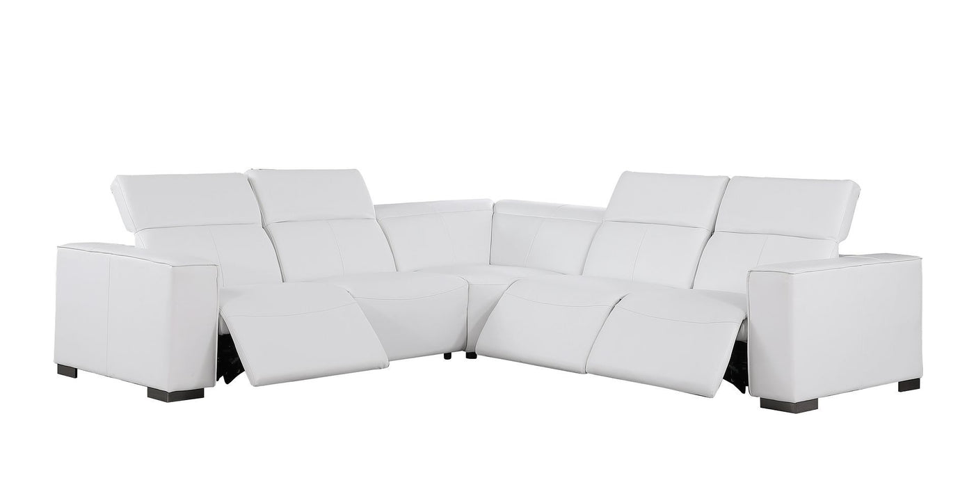 1208 - Leather Reclining Set (Sofa & Loveseat With 4 Power Recliners)