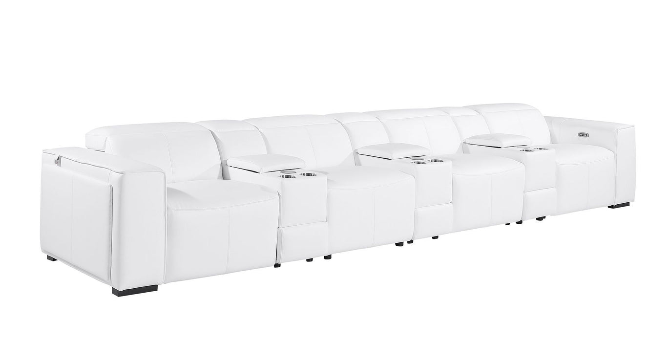 1224 - 7-Piece Modular Power Reclining Sofa In With 4 Power Recliners & Power Headrests
