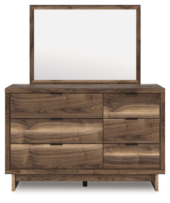Chirason - 3 Pc. - Twin Panel Bed With Storage, Dresser And Mirror - Brown