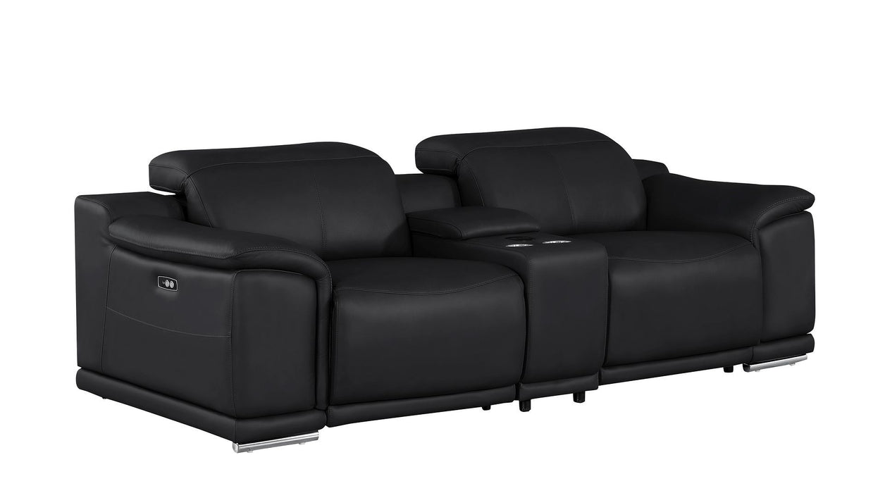 2679 - Power Reclining Sofa, Console Loveseat & Chair Set In Genuine Leather (6 Recliners)