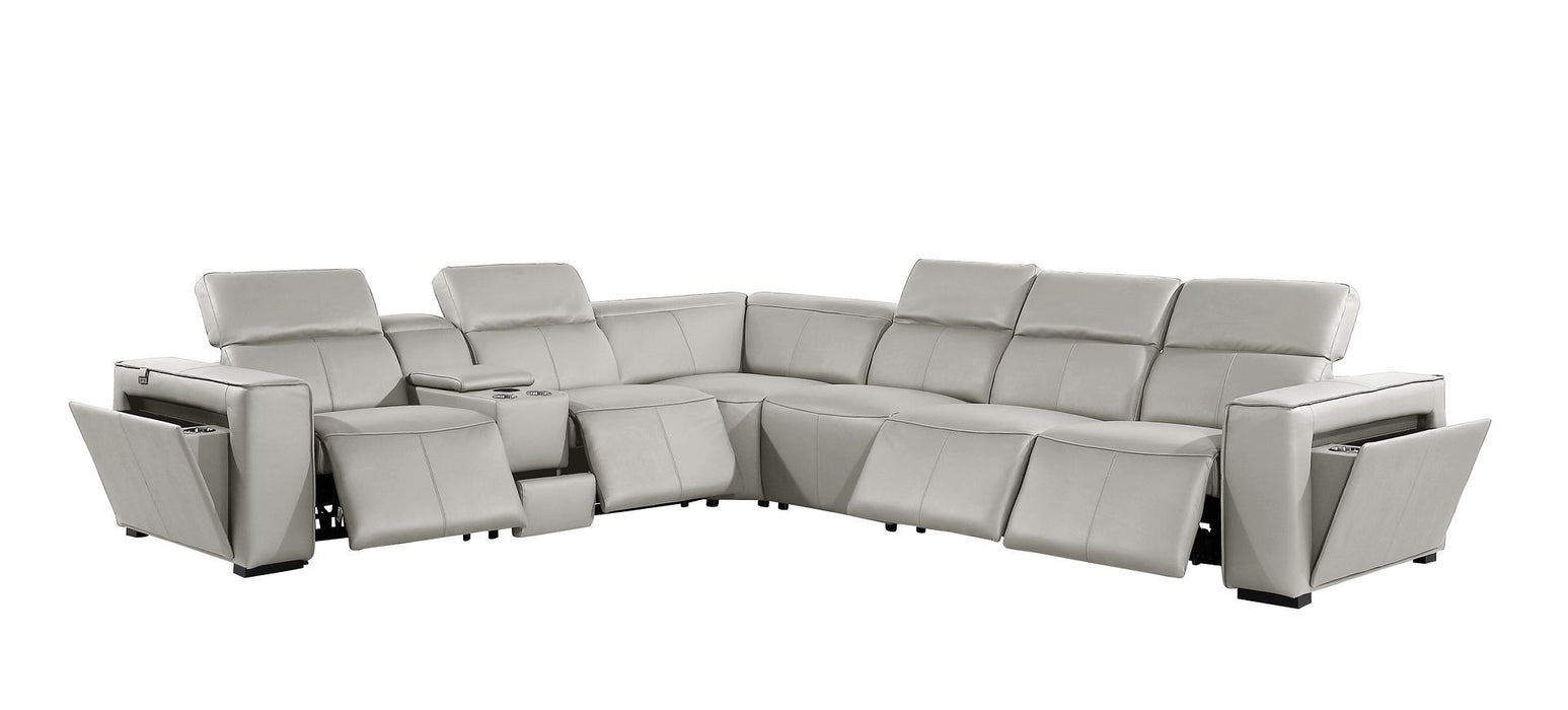 1224 - 7-Piece L-Shaped Sectional Sofa In With 4 Power Recliners & Power Headrests