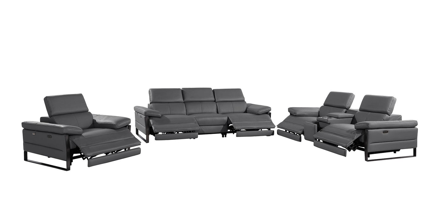 1246 - Modular Power Dual Reclining Sofa, Console Loveseat, And Chair Set With Power Headrests