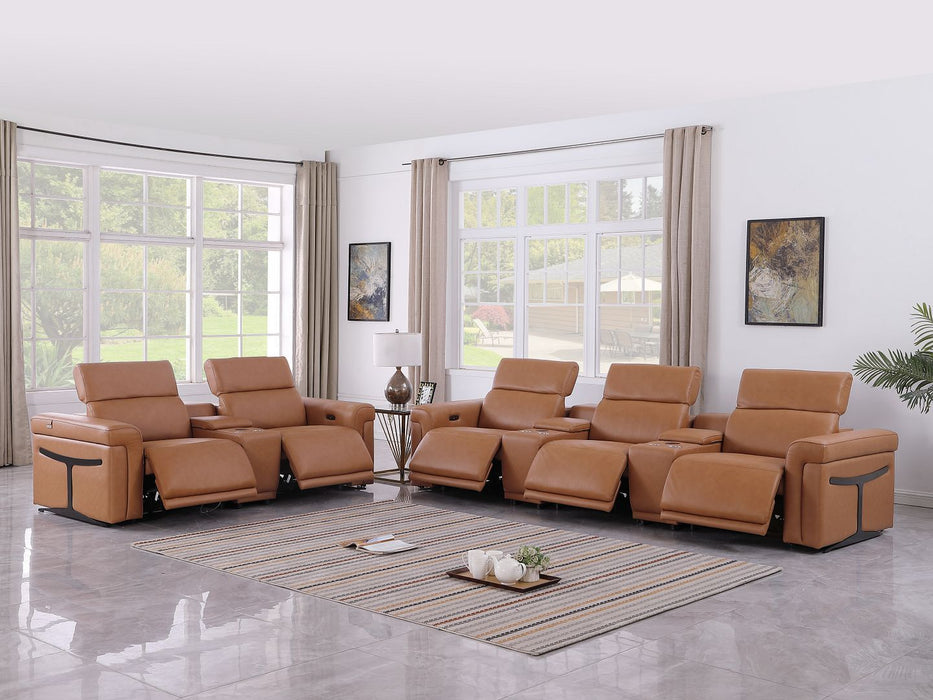 1126 - 8-Piece Modular Power Reclining Sofa & Loveseat Set In With 5 Power Recliners & Power Headrests