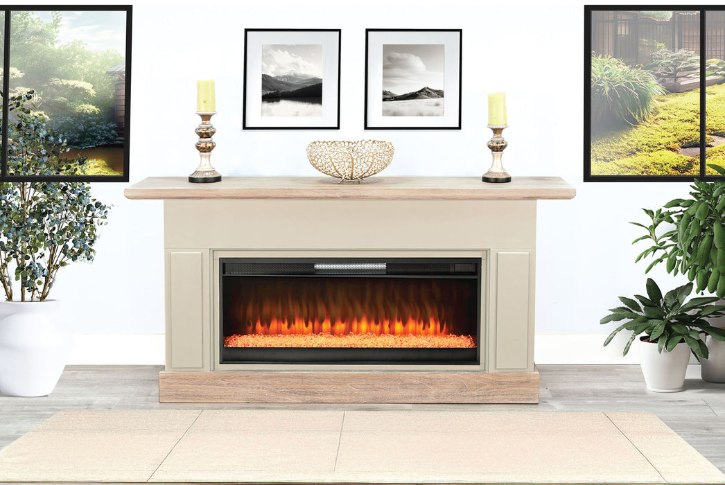 Fireplace Mantle Only - 42" Fireplace Insert Required - Beige