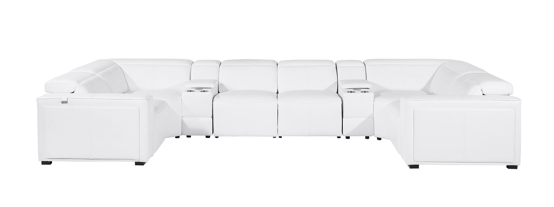 1224 - 8-Piece U-Shaped Sectional Sofa In With 2 Power Recliners & Power Headrests