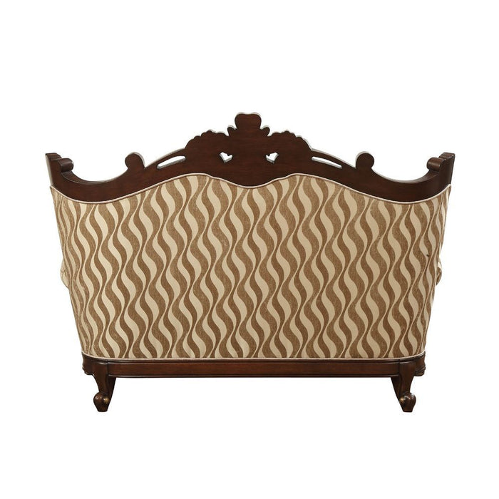 Shalisa - Loveseat With 5 Pillows Same Lv01586) - Fabric & Walnut