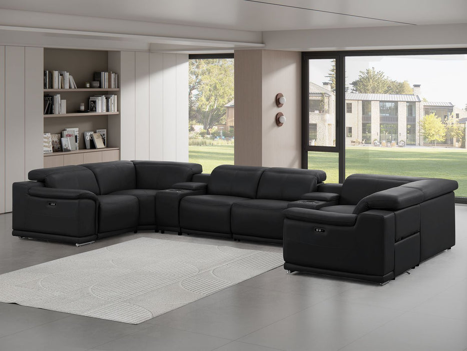 2679 - 8-Piece U-Shaped Power Reclining Sectional In Genuine Leather (4 Recliner)