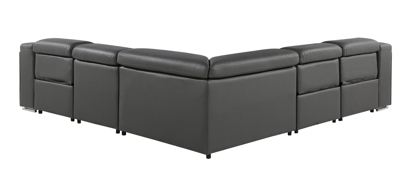 1116 - Power Reclining Italian Leather Sectional