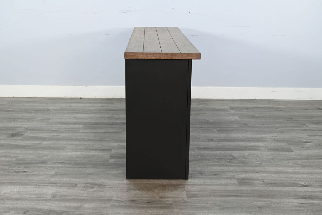 Savanah - Contemporary Console Table With Arched Cutout - Desert Rock / Black Magic